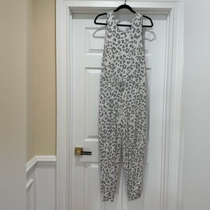 Chic Gray Animal Print Jumpsuit